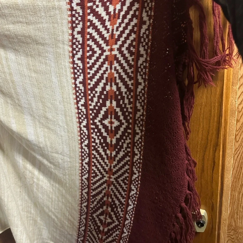almostfamous xl women s cardigan openfrontshawlponchoknitstriped‎